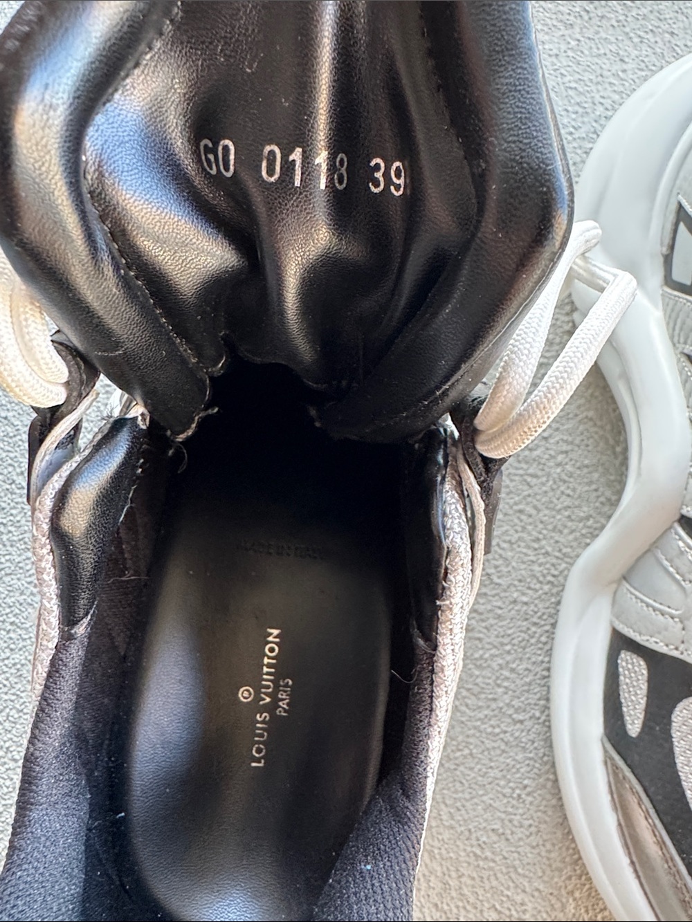 Louis Vuitton White, Black & Silver Archlight Sneakers Women - Picture 5 of 6